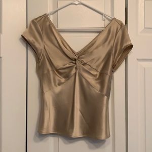 Cream Silk Top